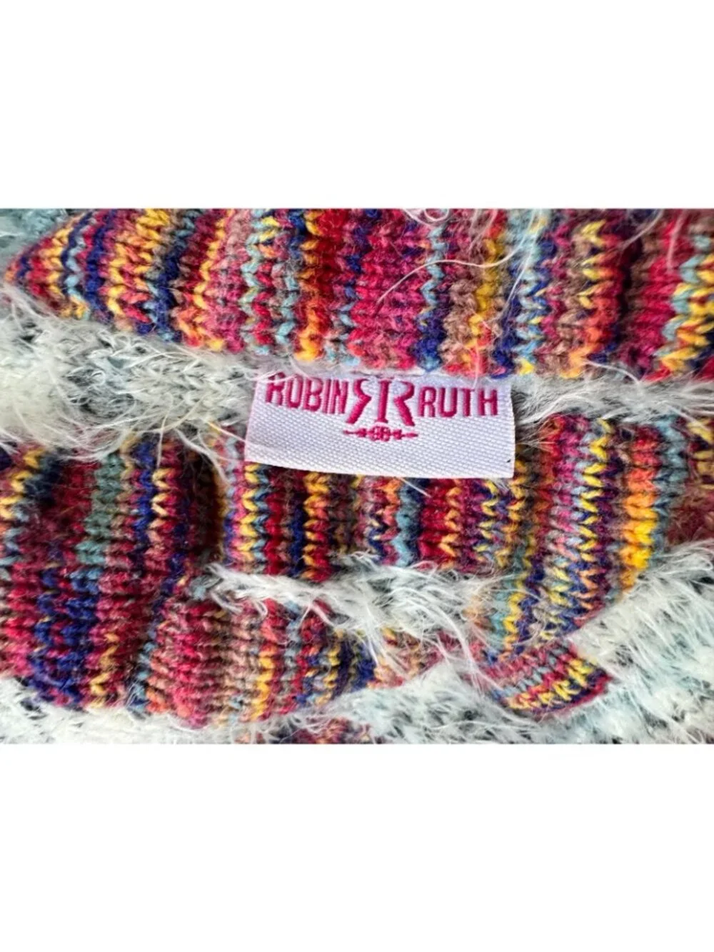 Knit Winter Hat With Poms & Multicolor Minnesota Design